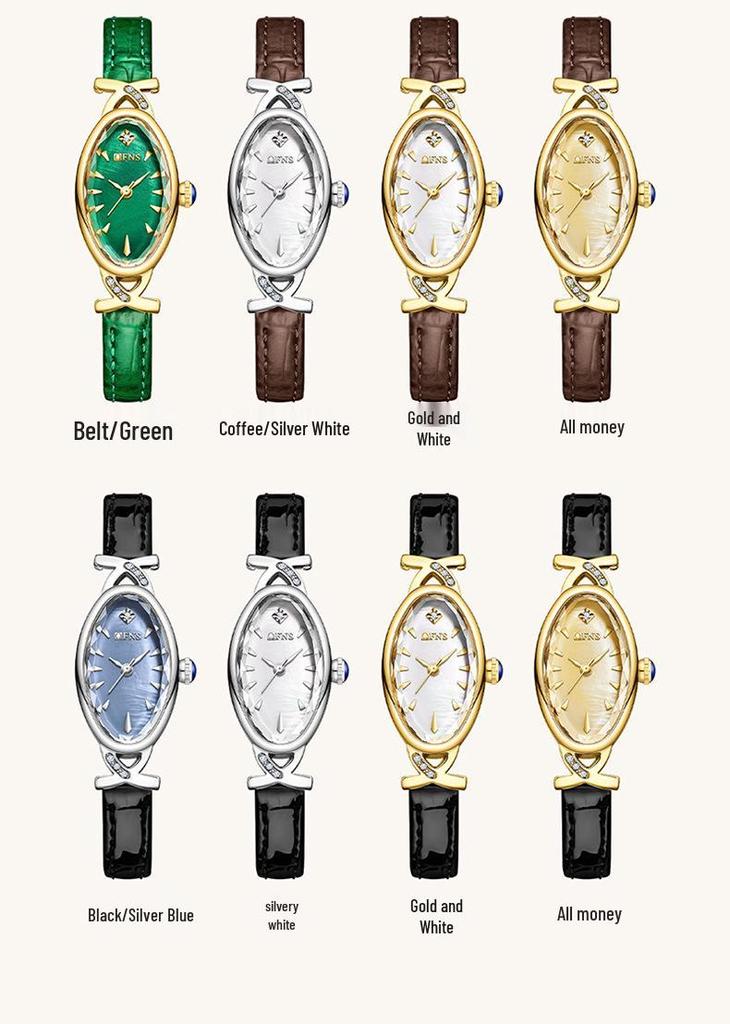OFNS Women's Retro Oval Waterproof Luxury Wristwatch