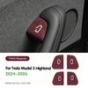 For Tesla New Model 3 Y Juniper Highland Car Open Door Button Stickers Armrest Window Lift Button Switch Interior Accessories