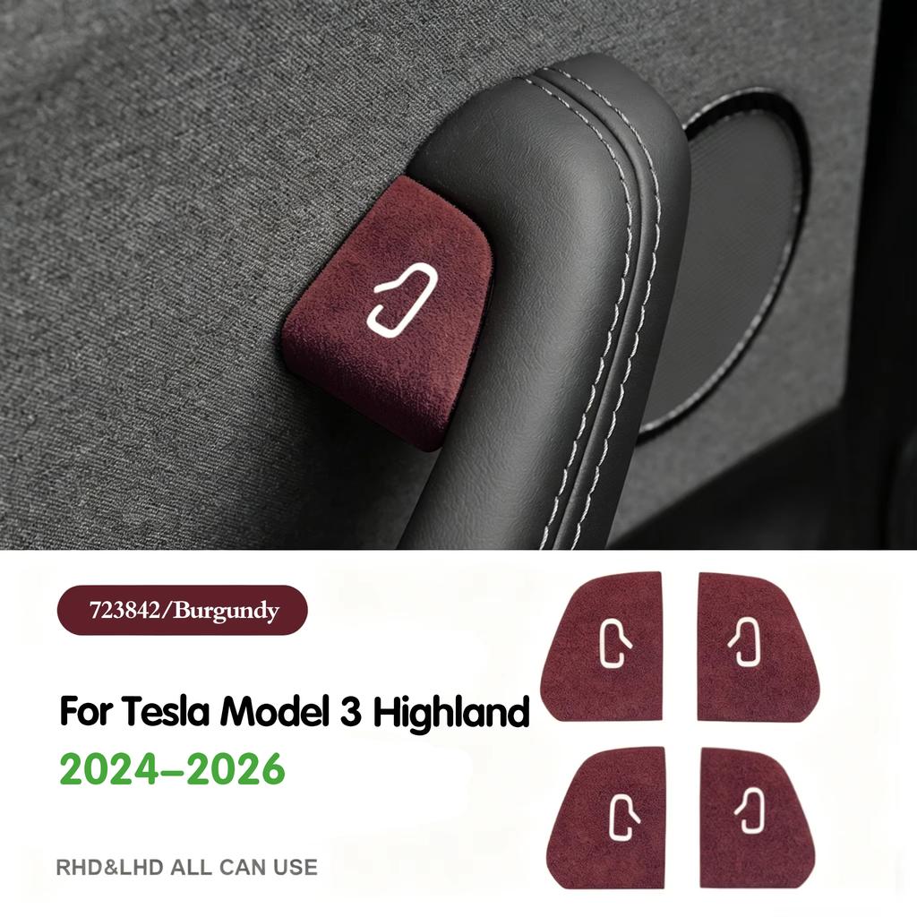 For Tesla New Model 3 Y Juniper Highland Car Open Door Button Stickers Armrest Window Lift Button Switch Interior Accessories