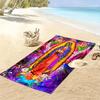 Virgin Mary Print Beach Towel, Large Soft Quick Dry Towel for Beach Camping Swimming