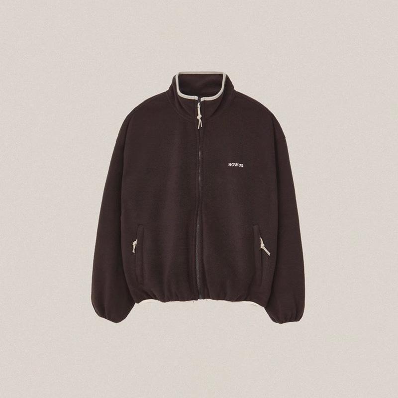 

Женская ретро флисовая куртка с воротником-стойкой - стиль осени 2025 One Size коричневый