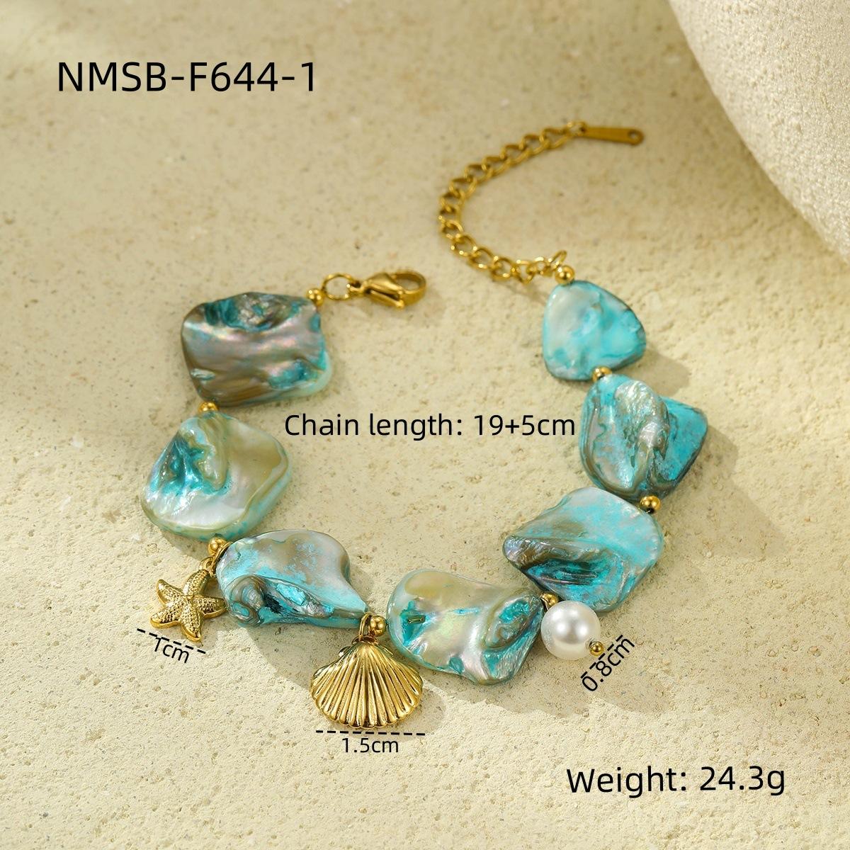 GEMCHIC Women s Stainless Steel Beach Style Shell Pearl Bracelet Luxury Titanium Steel Bangle