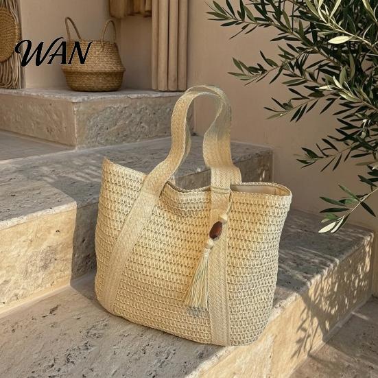 Trendy Women Bag Woven Shoulder Bag, Large Capacity Tote Commuter Multi-purpose Summer Beach Tote, Lightweight Purse for Vacation Street Work Portable