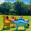 Cartoon Animals Stand Up Aluminum Film Balloons with Wheels Tiger Giraffe Elephant Dinosaur Birthday Party Decoration