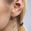 Spiral Threader Earrings Spiral Earrings Spiral Line Earrings Spiral Ear Line Stainless Steel Material Dangling Earrings