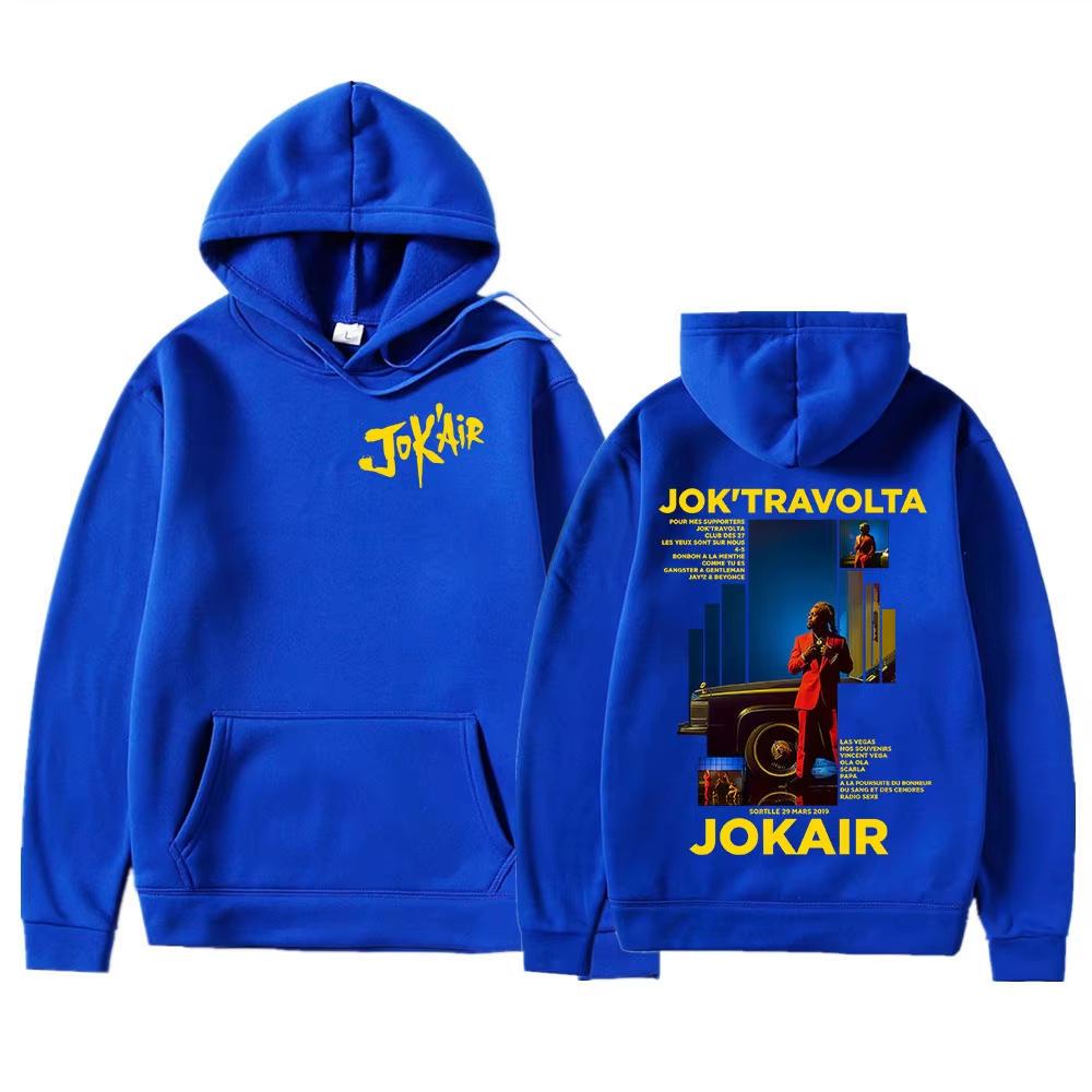 Rapper Jokair Jok Travolta 2026 Album Merch Hoodie Y2K Herren Damen Gothic Punk Hip Hop Pullover Sweatshirt Locker Gemütlich und Vielseitig