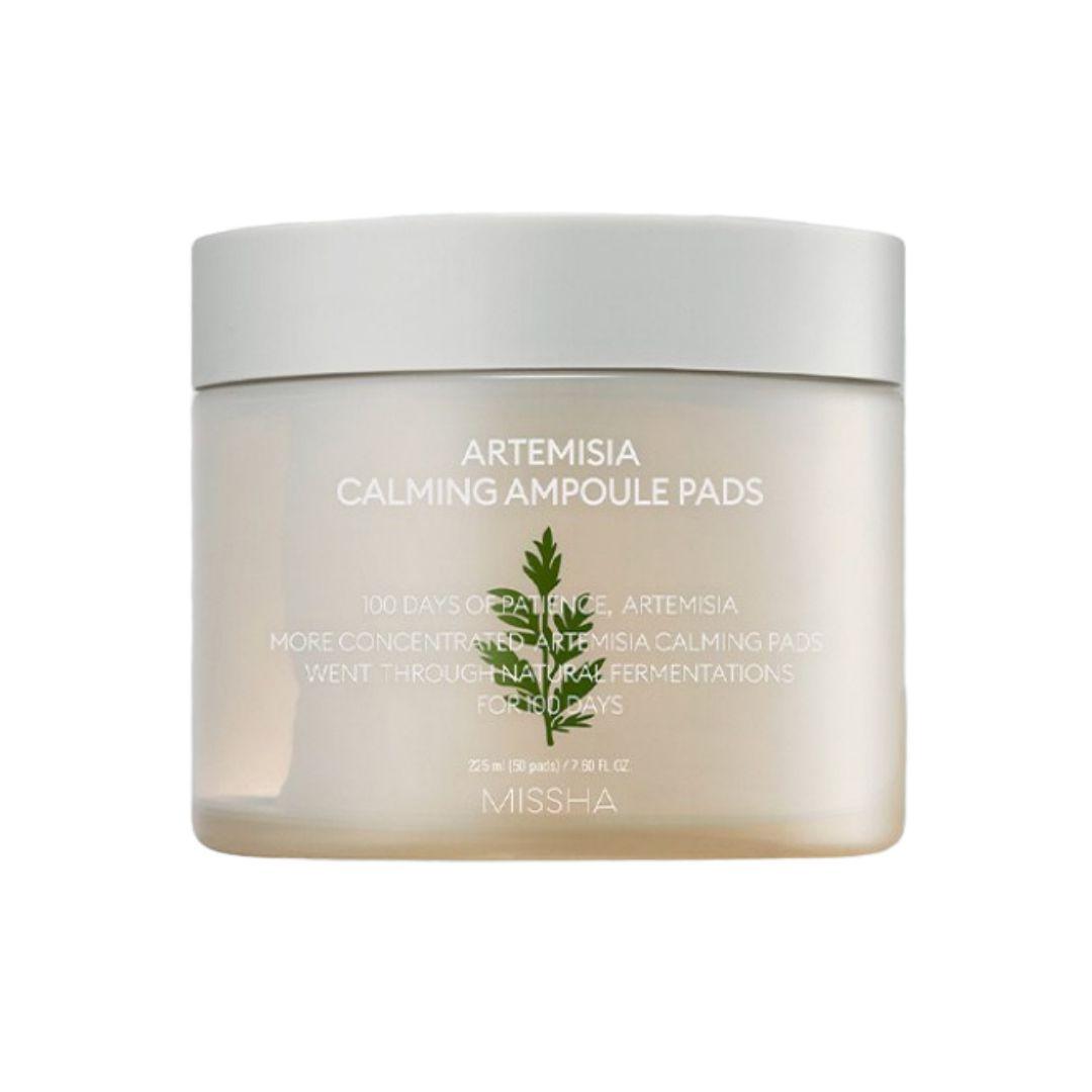 MISSHA Artemisia Calming Ampoule Pad Soothing & Skin Relief Toner Pads 225ml