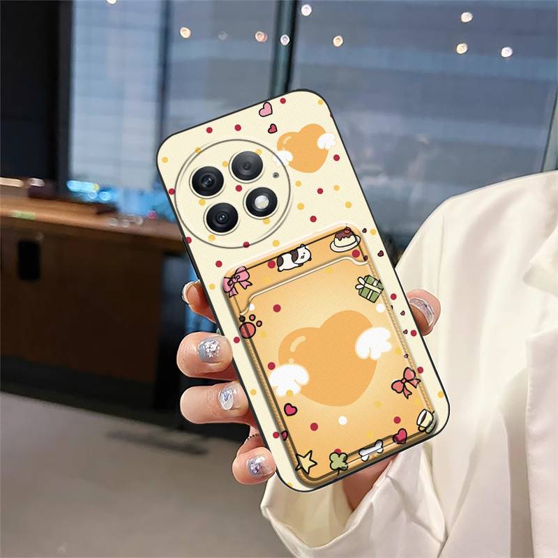 Waterproof Back Cover Phone Case For OnePlus Ace2 Pro/1+Ace2 Pro Card sleeve Cute Soft case Silicone Card slot TPU Cover