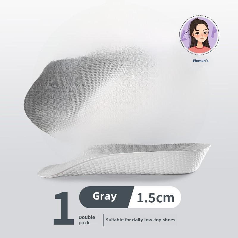 

Стельки-супинаторы Invisible Arch Support унисекс: Дышащие, амортизирующие, не вызывающие усталости полувставки для летних видов спорта 1.5cm, Women s, One Size серый