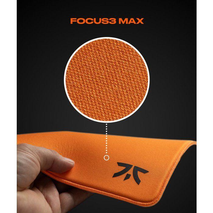Fnatic tapis de souris de jeu max dash l pro, surface rapide en tissu texturé orange, revêtement résistant à l'eau, base en mousse