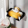 Glove Tissue Box Holder Adjustable Tissue Paper Dispenser Wall Mount Fridge Towel Holder for Kitchen Bathroom Refrigerator