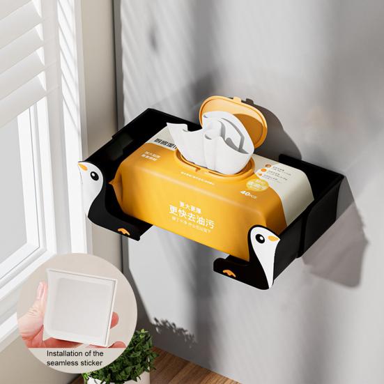 Glove Tissue Box Holder Adjustable Tissue Paper Dispenser Wall Mount Fridge Towel Holder for Kitchen Bathroom Refrigerator