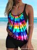 New Seaside Comfortable Tankini Swimsuit Two-piece Women's Print Split Swimsuit