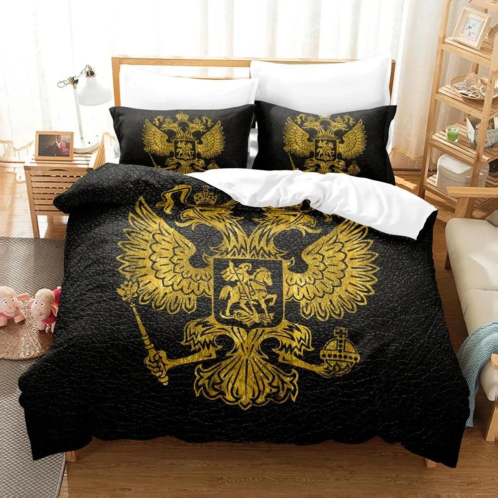 Russian flag Bedding Set Single Twin Full Queen King Size Russian theme Bed Set Teenager Bedroom Duvetcover Sets 3D Print 030