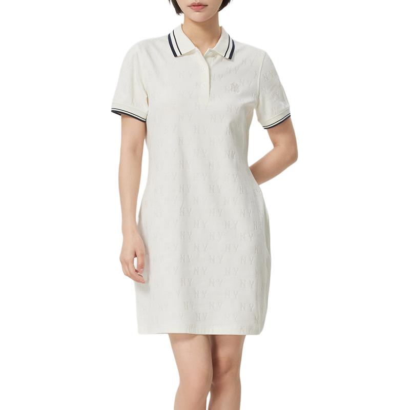 MLB Fashion Minimalist Sports Short Sleeve Casual Long Sleeve Dress Women dress 3FOPM0163-50IVS-3-3-777