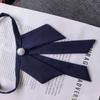 College Style Bow Tie For Women With Geometric Pattern In Silk Blend For Office And Casual Wear
