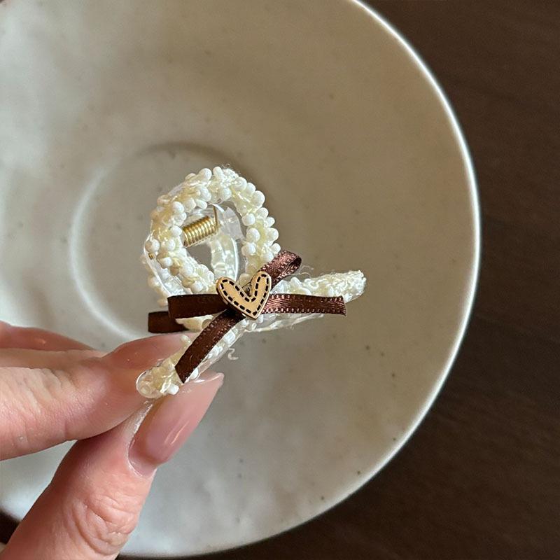 

Pearl Bow Hair Clip for Women - Baby Hair Claw, Shark Clip, Hairpin Headwear Accessories