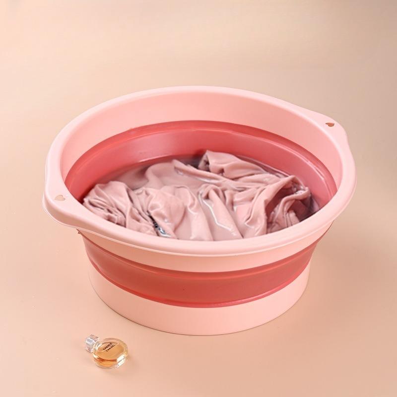 Foldable Washbasin and Foot Wash Basin for School, Portable Basin, Plastic Basin, Dormitory
