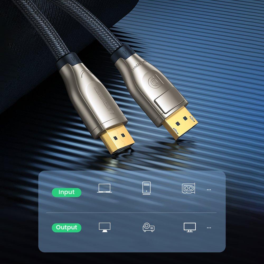 Ugreen 3 Meter DisplayPort 1.4 Cable - 8K Ultra High Definition Black