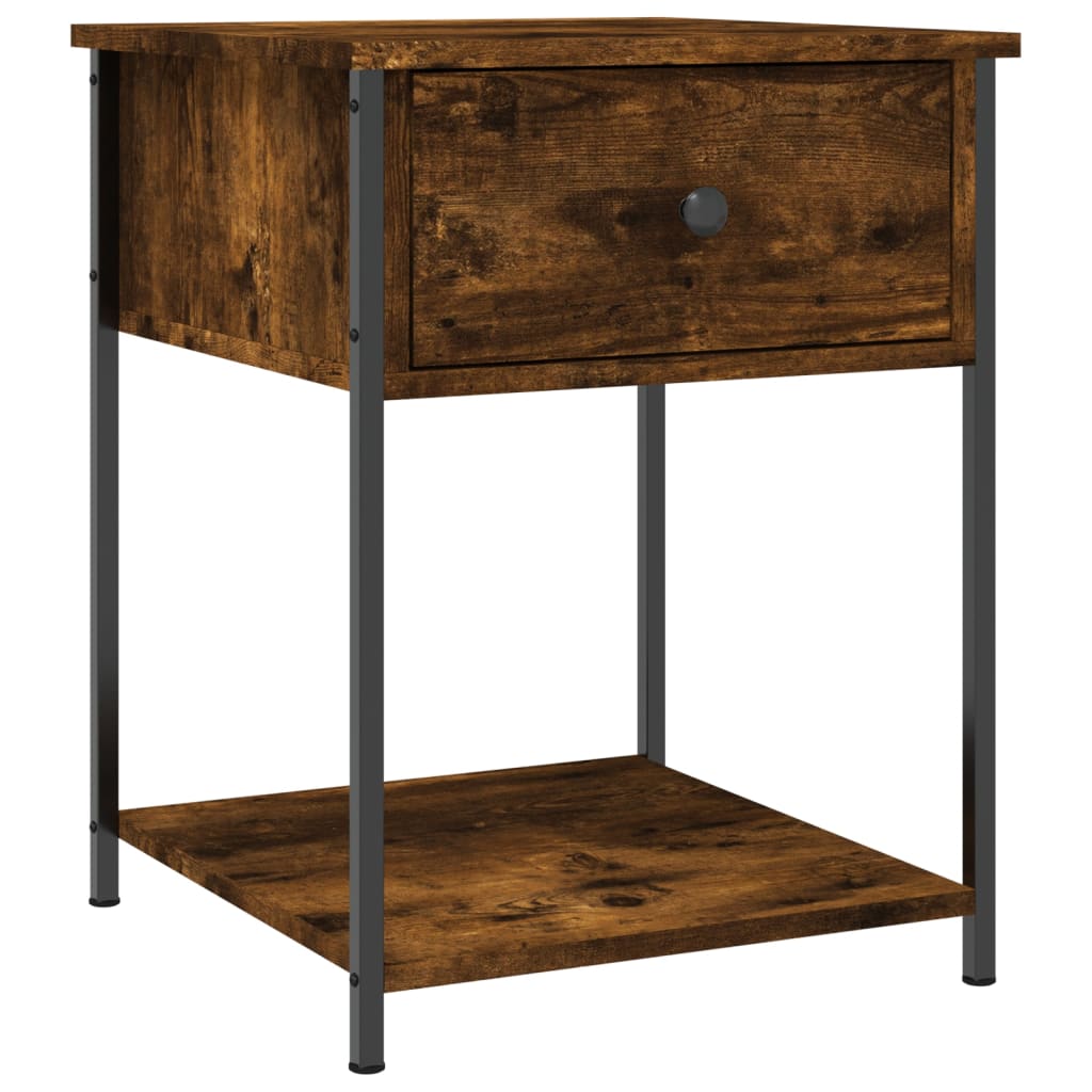 Nightstand Smoked Oak 44 x 45 x 58 cm Engineered Wood