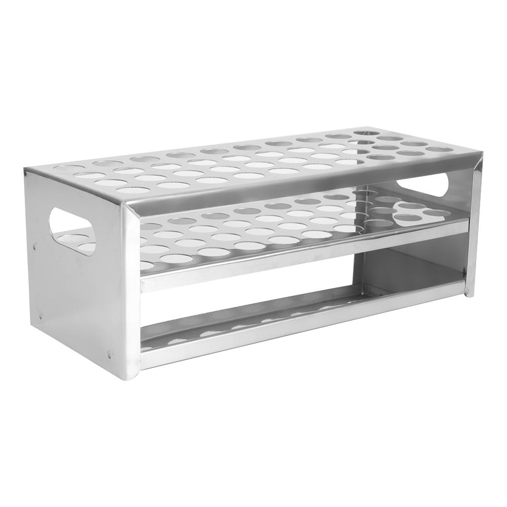 304 Edelstahl Lochblech Reagenzglasständer 40 Löcher Große Kapazität (15.5mm*40)