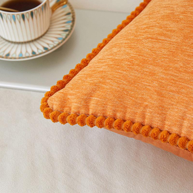 Chenille Jacquard Light Luxury Simple Modern Pillow Sets Sofa Cushion Sets White Horse Bed Pillow Cushion Bag Pillow