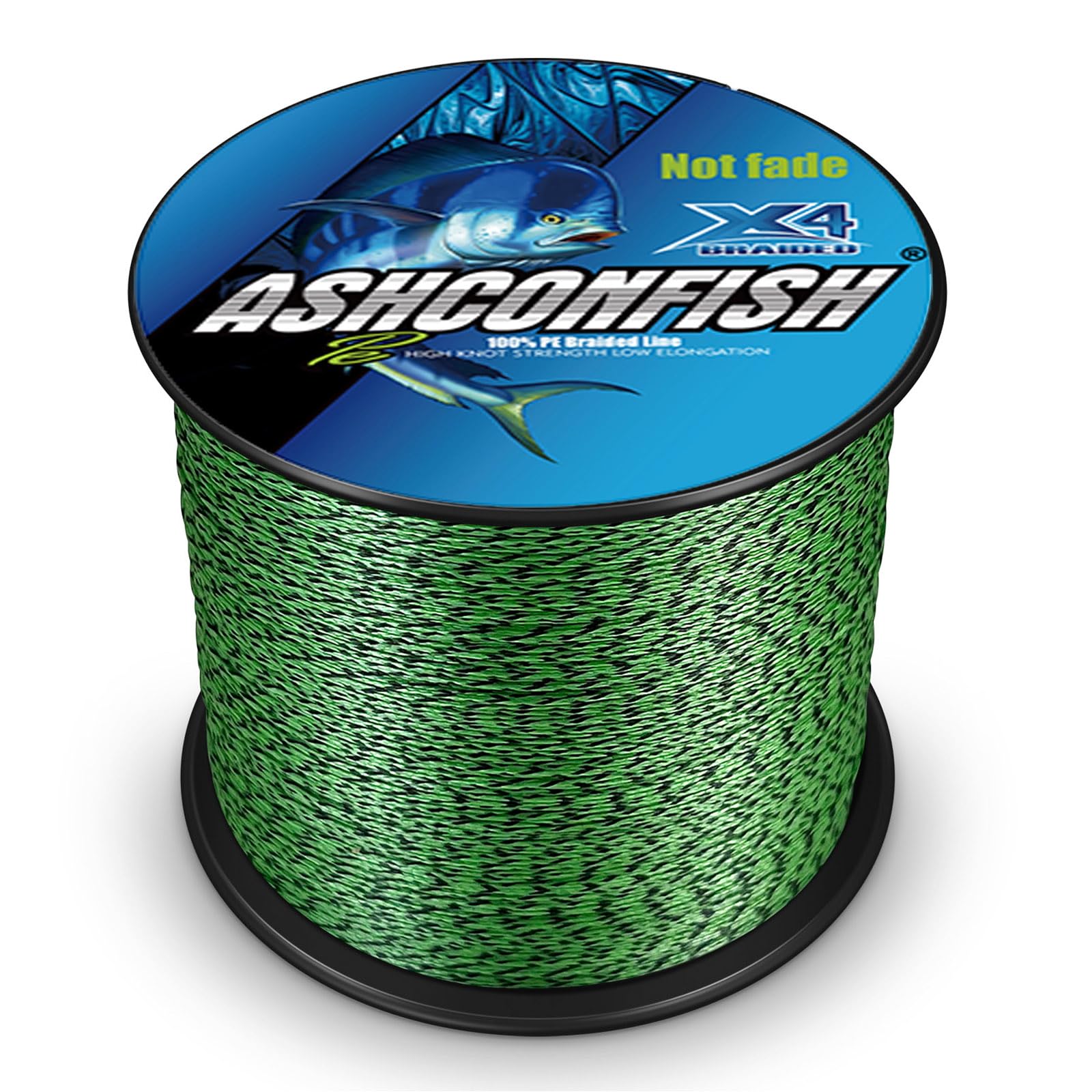 

Ashconfish PE Fishing Polyethylene Fishing Super High Abrasion Low Black Green Line, Line, 4-Strand, 1000m, Strong, Sensitivity, Resistant, Stretch, &