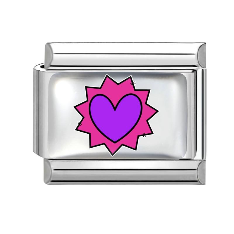 Y2K Dreamy Blue Purple Butterfly Tai Chi Flower Crab Bow Italian Charm Links Fit 9mm Stainless Steel Bracelet DIY Making Jewelry