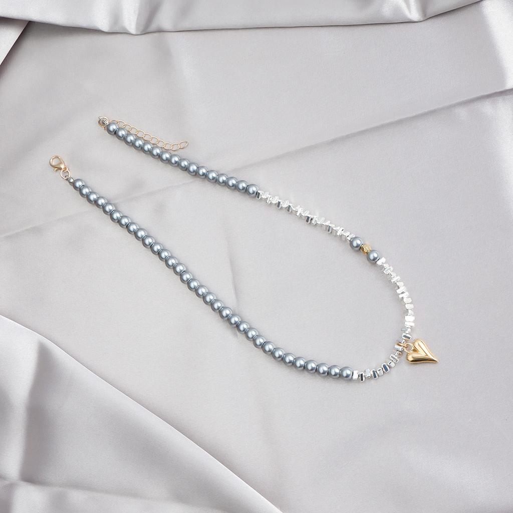 Bunte Halskette Perlen Halskette Verstellbare Kettenhalskette Stilvoller Halsschmuck Geeignet für Frauen und Mädchen Geschenk