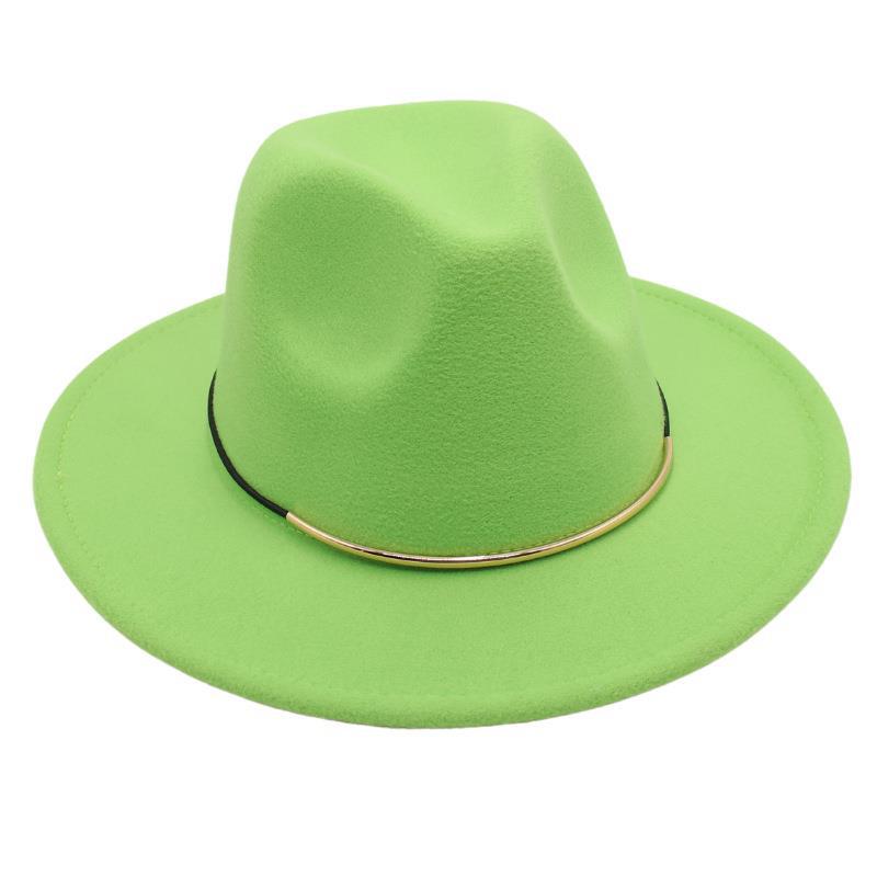 Top Hat Wool Felt Hat Men'S And Women'S Wool Hat Jazz Hat Flat Edge Sun Hat Tide