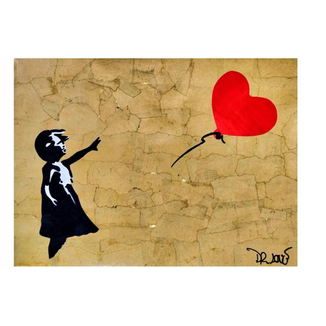 Banksy-pinturas en lienzo de globo con chica, arte callejero de Graffiti, nunca te rindas, arte de pared, carteles abstractos, imágenes, decoración del hogar