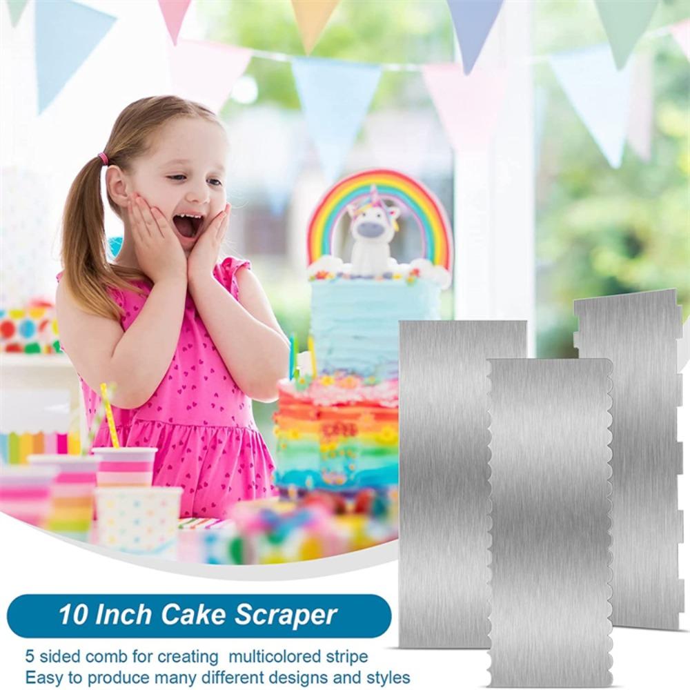 Saw Tooth Edge Decorating Contour Comb Triming Stainless Steel Cake Scraper Multifunctional   DIY