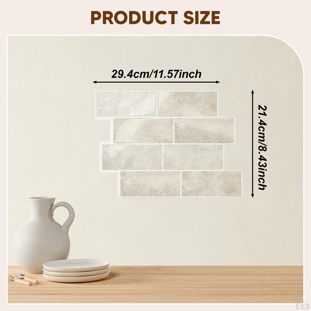 Abziehen und Aufkleben Wandfliesen Spritzschutz Aufkleber Faux Keramik Panel für Schlafzimmer