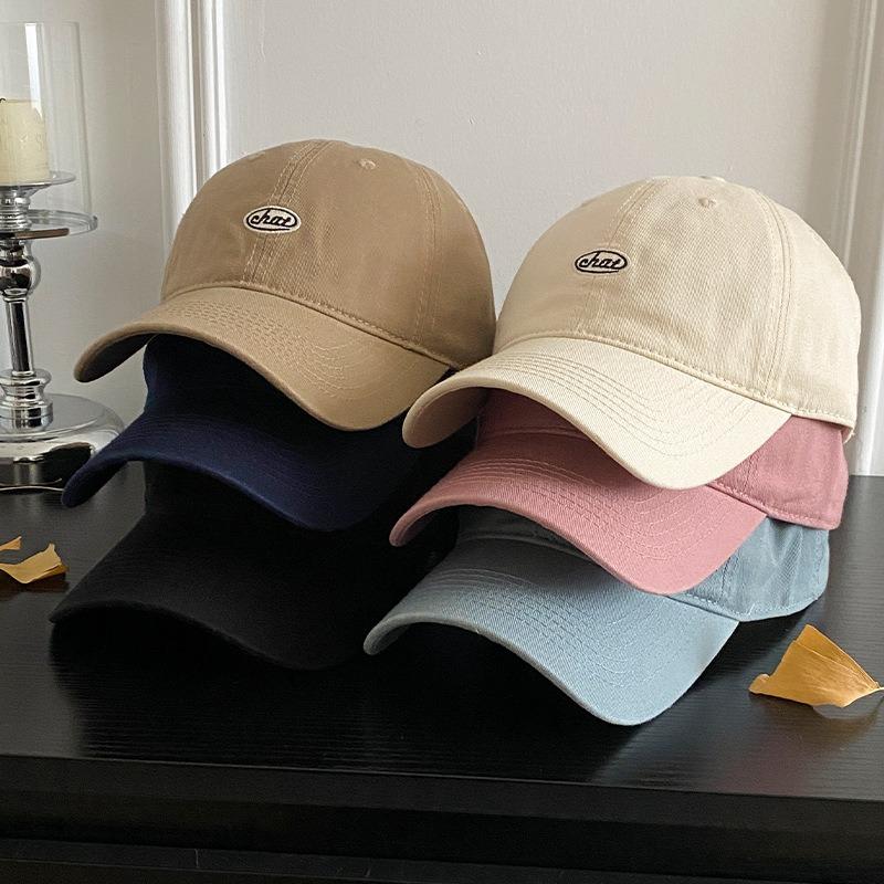 Spring New Letter Embroidered Baseball Cap Women's Versatile Big Head Circumference Soft Top Cap Casual