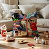 Pop KPOP PPHarmony Cushion Cover Silky Short Plush with Invisible Zipper Dustproof Sofa Pillow Cover for Home Decor