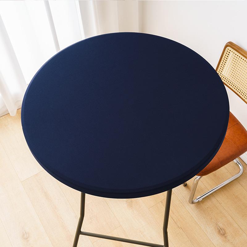Elegant Milk Silk Round Tablecloth - Luxurious Light Feel & Elastic Fit, White Ins Style