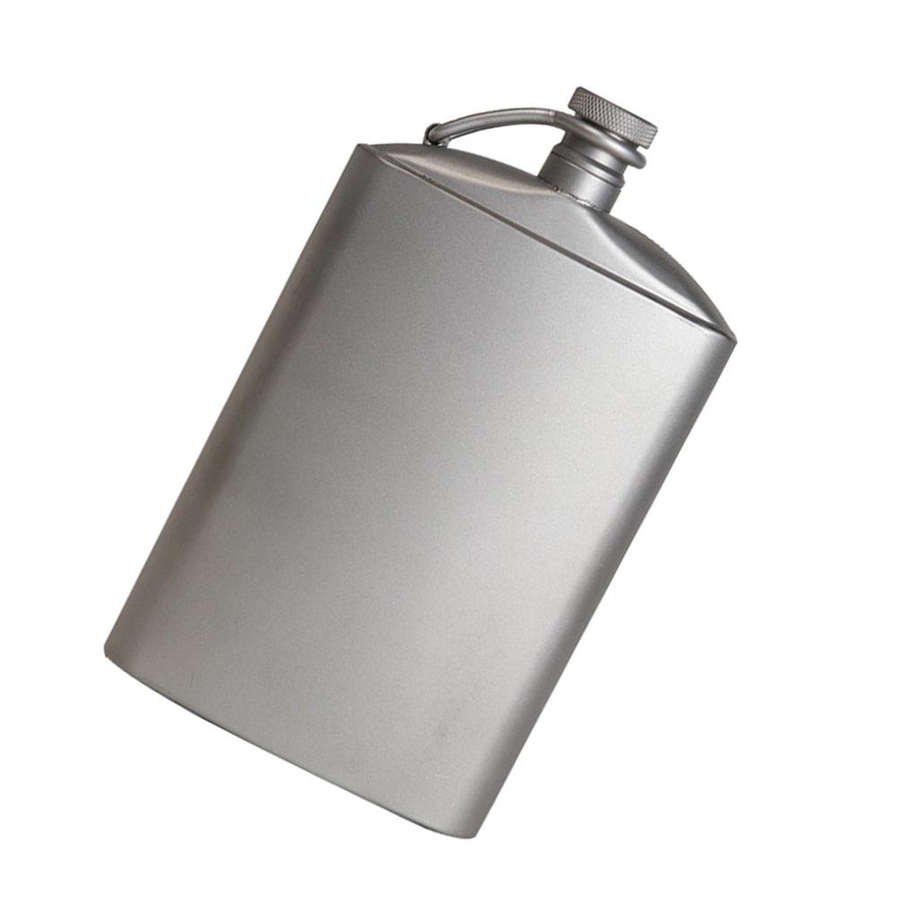 Portable 260ml/200ml Titanium Wine Flask Unique Titanium Flat Bottle 260ml 200ml for Camping and Outdoor Activities