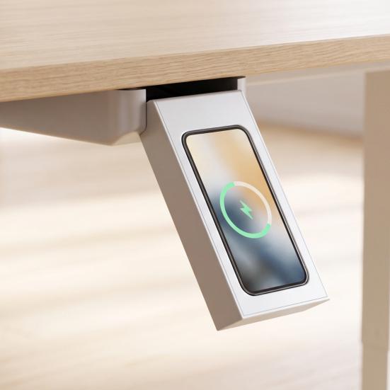 Phone Storage Box under Desk Holder, 3D Printed Hidden Smartphone Container for Concentration Helper Work Office Home Desk, Universal Flip Up