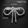 Vintage Ponytail Hair Clip Elegant Shiny Tassel Spring Clip Exquisite Jewelry Accessories Rhinestone Bow Hairpins Wedding