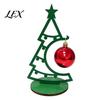 Exquisite Xmas Souvenir for Friends Christmas Tree Table Decoration, Metal Line Art Holiday Sculpture with Desktop Decorations Home Red Ball Ornament