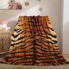 Luxurious Tiger Stripe Fleece Blanket - Soft Skin-Friendly | Realistic Print | All-Season Office/Outdoor/Napping & Gift