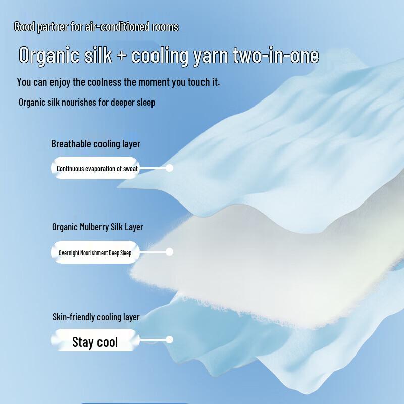 Hengyuanxiang Antibacterial Washable Tussah Silk Summer Quilt