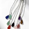 Geometric Natural Crystal Pendant Necklace With Polished Quartz For Bohemian Jewelry Lovers