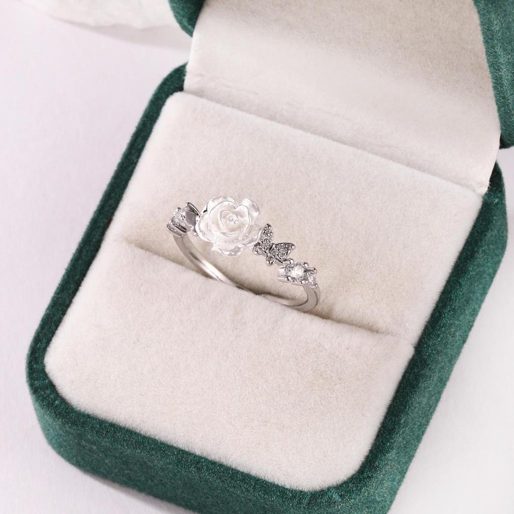 Elegant Adjustable Gold-Plated Zircon Ring for Women