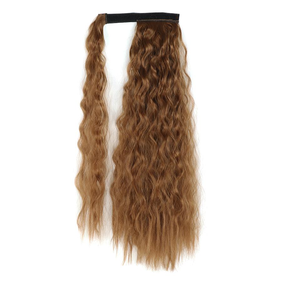 MISS WIG Lifelike Corn Wave Ponytail Wrapped Elevated Natural Extension Hairpin Bundle Hair Ponytail Natural Hair Extension