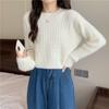 Early Spring Mink Sweater for Women Autumn and Winter Short Thickened Warm Pullover Sweater Ins Jumpers