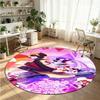 Helluva Boss Printed Round Crystal Velvet Rug Soft Non Slip Floor Carpet For Bedroom Holiday Gift