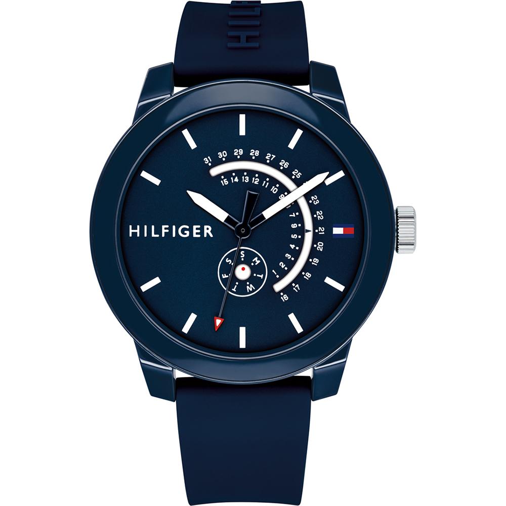 Tommy Hilfiger Denim Blue Silicone/Rubber Strap Men s Quartz Watch 1791482 синий