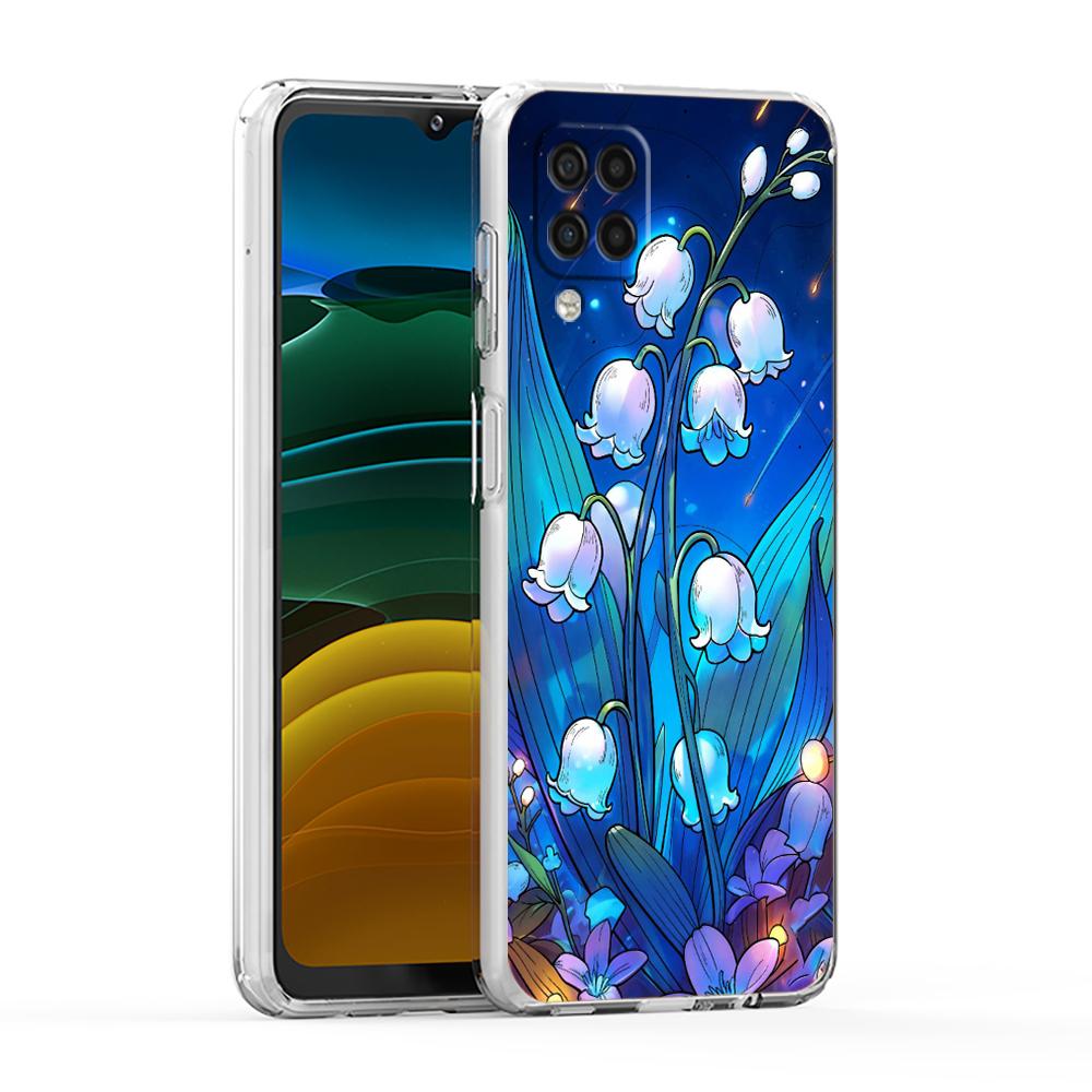

Soft Cover for Samsung Galaxy A17 A25 A23 A22 A52S A52 A55 A72 A13 A07 5G Transparent Phone Case Lily Of The Valley Clear Floral Samsung A73 5G