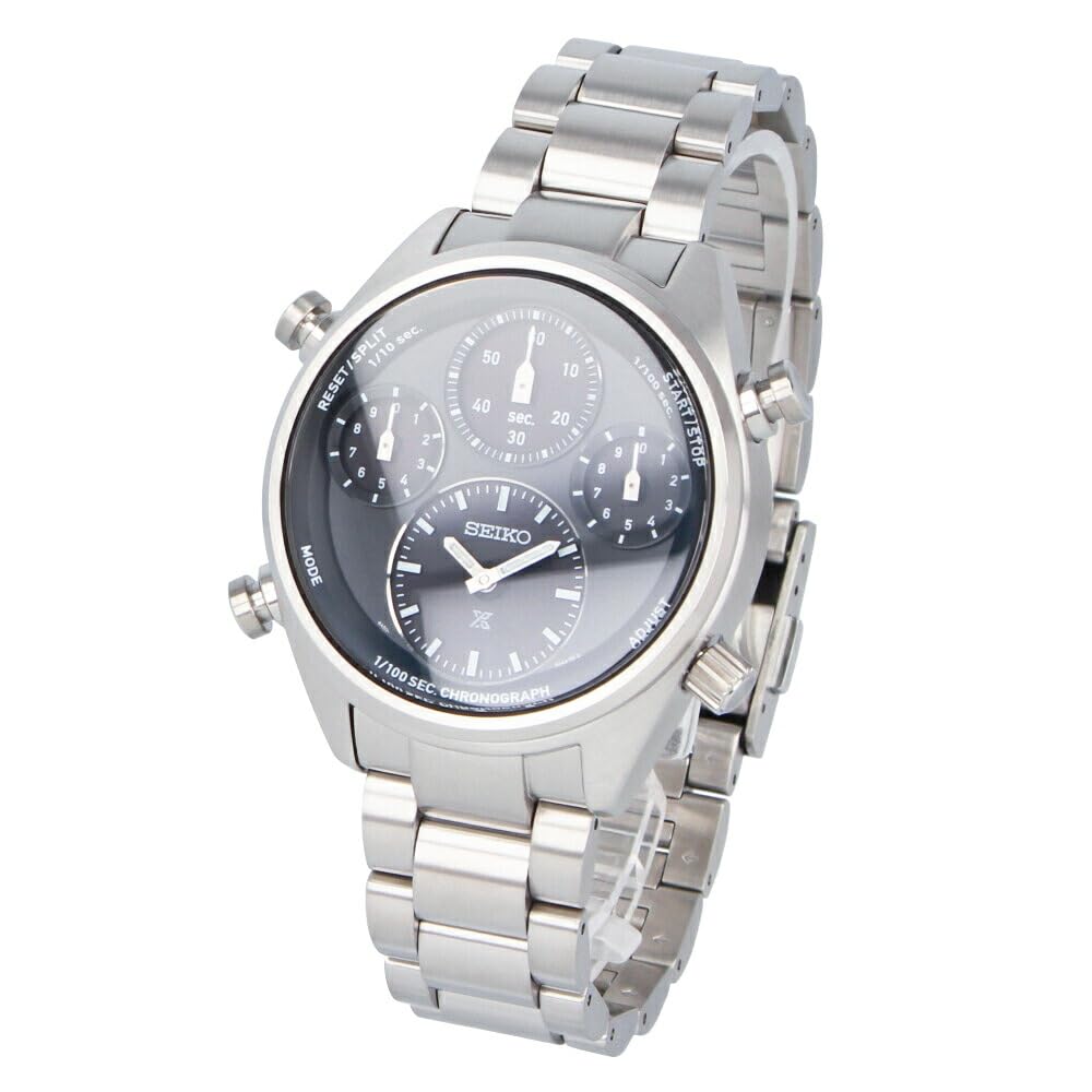 

ГОДИННИК SEIKO PROSPEX Годинник SEIKO SPEEDTIMER з таймером, сонячний хронограф, металевий чорний SFJ003P чоловічий [арт.]